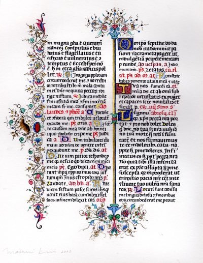 Western illuminated calligraphy piece