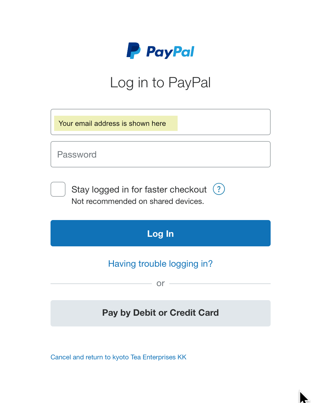 Second PayPal Screenshot